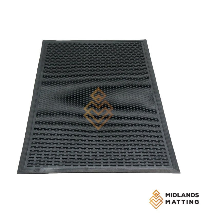 Lifestyle Mat / Anti- fatigue 90 cm x 150 cm x 10 mm Rubber-Cal Dura-Scraper Linear Commercial Rubbe